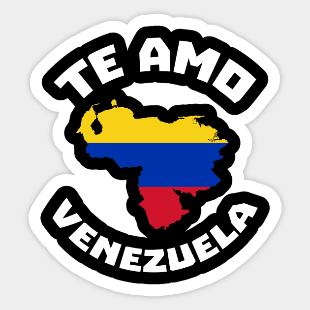 I Love VZLA - Venezuela Heart Flag T-Shirt Sticker by Brobocop